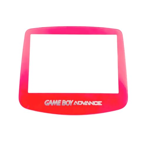 Protector de pantalla de cristal, superficie de espejo de repuesto rojo, para consola for Nintendo Game Boy Gameboy Advance GBA, protección resistente a los arañazos con pegamento trasero