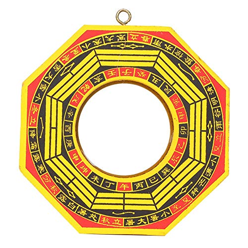 Pssopp Espejo Bagua, Vintage Feng Shui Chino Espejo 4in-6in Espejo cóncavo Convexo FengShui Taoísta Instrumento Mascota Budismo Taoísta Espejo Protección Afortunado(4# Cóncavo)