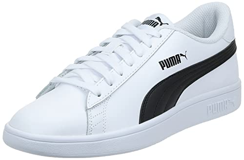 PUMA Smash V2 L, Trainers & Sneakers Unisex adulto, Puma White-Puma Black, 41 EU