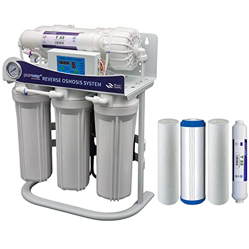 PUR Booster 5 niveles 600 GPD Direct Flow Sistema de ósmosis inversa + Juego de filtros de repuesto