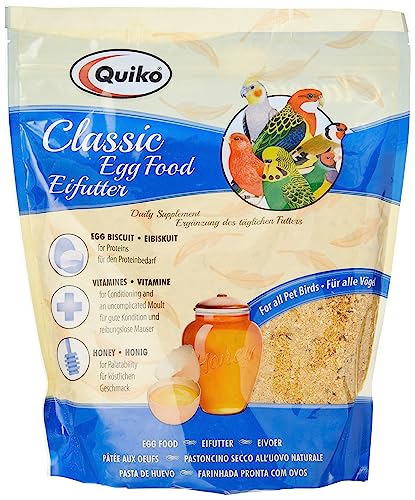 Quiko Classic - Alimentación de los Huevos 1 kg - Alimento Concentrado y de cría para Todas Las Especies de Aves Ornamentales
