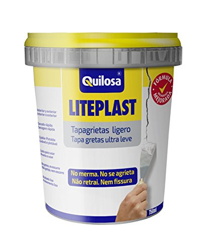 Quilosa Liteplast - Pasta masilla reparadora para grietas (750 ml ligero) color blanco