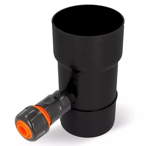 Recolector de lluvia para bajante de agua de lluvia, DN90, color negro