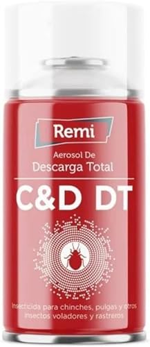 Remi Hogar Descarga Total Anti Chinches y pulgas | Bomba Humo Insecticida | Aerosol | Acción Choque contra Plagas (150 ml) | Cucarachas, polillas e Insectos voladores 6 Unidades