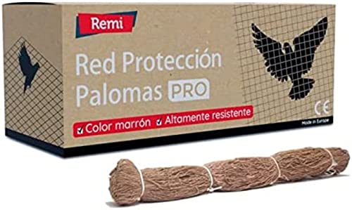 Remi Hogar Red Anti Palomas 10 Metros x 10 Metros Color Piedra-Marrón | Cobertura Total 100 Metros Cuadrados | Adaptable a Otros tamaños | Polietileno Resistente al Clima