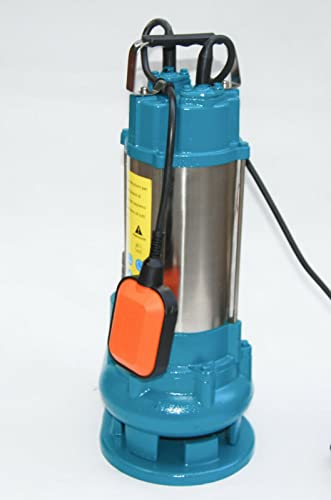 REPLOOD Bomba sumergible de 1,5 HP de hierro fundido, aguas sucias, 1100 W, bombas sumergibles para aguas residuales
