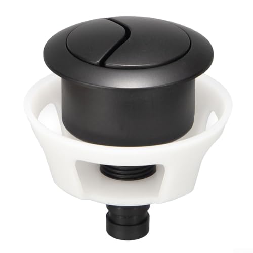 Repuesto de botón de descarga de inodoro, se adapta a cisterna oculta con cable, color negro