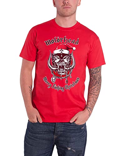 Rock Off Trade Motorhead T Shirt Christmas Band Logo Nuevo Oficial De Los Hombres Rojo Size M