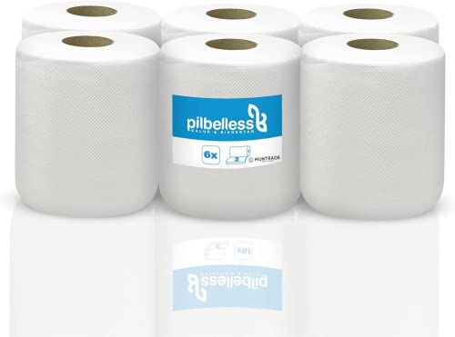 Rollo de Papel Cheminé Doble Capa | Pack de 6 Uds. 2700 hojas - 100 m/rollo | Papel Mecha Secamanos. Uso profesional, alta resistencia y gran absorción.