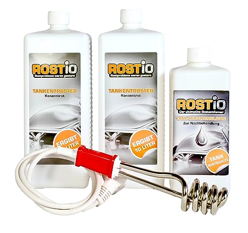 Rostio Limpiador de depósito Plus de 2 litros, 500 ml, emulsión protectora para depósitos Plus, transparente