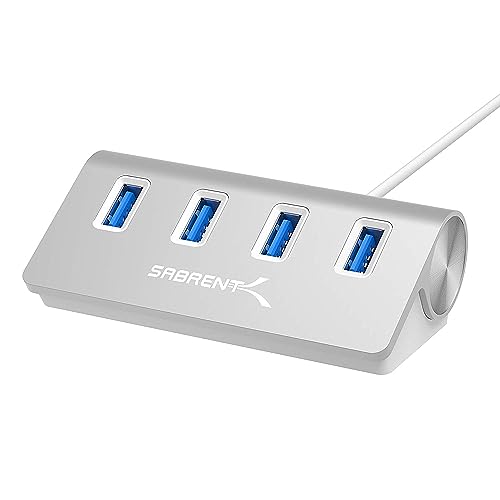 SABRENT Hub USB 3.0 de 4 Puertos USB | Cable de 76cm | para iMac, MacBook, MacBook Pro, MacBook Air, Mac Mini, y PC [HB-MAC3]