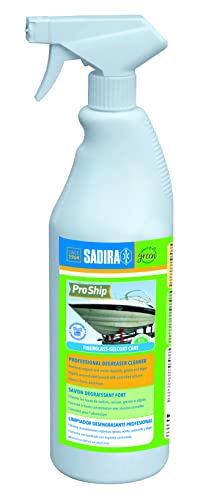 Sadira | ProShip Limpiador Desengrasante 1L Spray. Multiusos para Barco. Elimina Manchas de Aceite, Grasa y carbonilla. Apto en Todas Las Superficies: Fibra, neumáticas, Madera y Aluminio