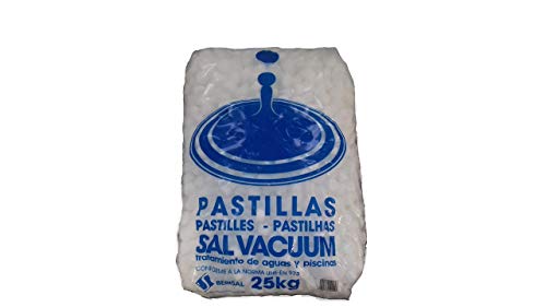 Sal Descalcificadora 25kg pastillas Redondas, más 1kg sal para lavavajillas de regalo