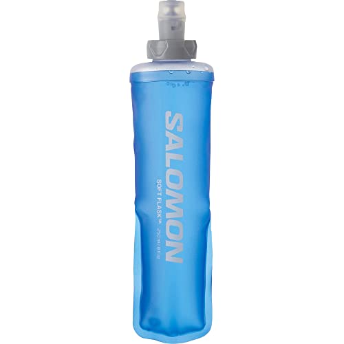 Salomon Soft Flask 250ml/8oz 28 Botella de Agua, Bidón de hidratación Unisex, Comodidad, Válvula de alto flujo, Fácil de usar, Clear Blue, Poliéster