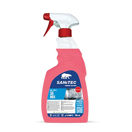 Sanitec - Desengrasante de acero, limpiador específico, spray 750 ml