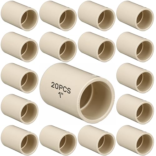 Sasylvia 20 piezas de accesorios de tubería de PVC Cpvc deslizamiento a adaptador de acoplamiento de Cpvc acoplamiento de agua baño conector de fontanería (1 pulgada)