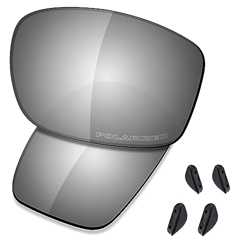SAUCER Lentes de repuesto premium y kits de goma para gafas de sol Oakley Valve 2014 OO9236 de alta defensa, metal cromado polarizado