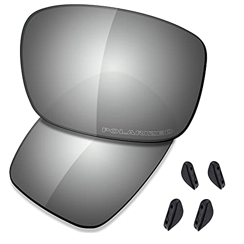 Saucer Lentes de repuesto premium y kits de goma para Oakley Drop Point OO9367 60mm Gafas de sol de alta defensa - Metal cromado polarizado