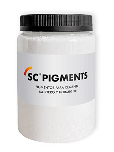 SC Pigments® Ref: Color Blanco 00 · Pigmento colorante Blanco Dióxido de Titanio (TiO2) para cemento, mortero, hormigón, yeso, cal. Serra Ciments ® Peso: ±800 g.