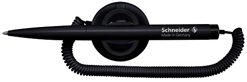 Schneider Klick-Fix Bolígrafo con cuerda telescópica (color de escritura: negro, grosor del trazo M, 1 unidad), color negro