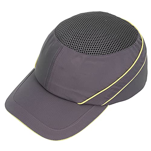 Seguridad dura PU con banda reflectante ajustable equipo de protección personal sombrero gorra de seguridad gris con reflexivo