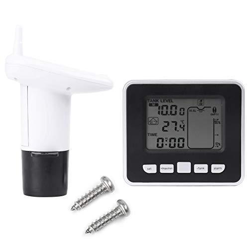 Sensor de medidor de Agua Sensor de Nivel de Agua Transmisor Tanque de Agua ultrasónico Sensor de medidor de Nivel de Profundidad de líquido con Pantalla de Temperatura