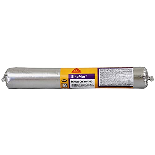 SikaMur InjectoCream-100, Tratamiento contra de humedades por capilaridad en las murados, Blanco, 600ml
