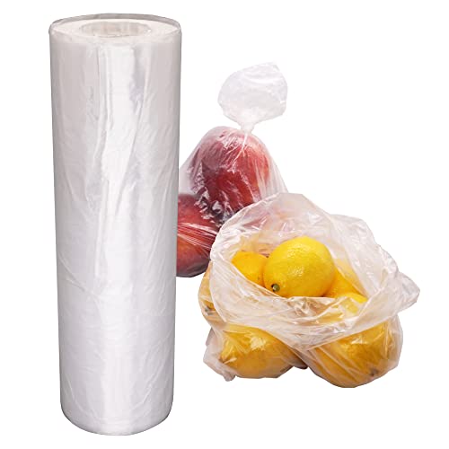 SKIR'CO (3600 piezas) Bolsas de plástico transparente de 25 x 40 cm, aptas para alimentos, bolsas de polietileno de alta densidad en rollo, bolsas de congelador