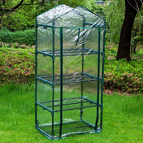 Skyoo Cubierta para invernadero de PVC reforzado para invernadero, cubierta de PVC transparente
