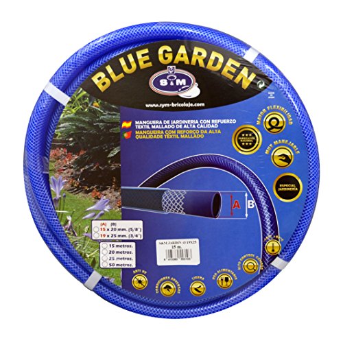 S&M 553103 - Manguera de jardinería Reforzada Blue Garden 15 Metros