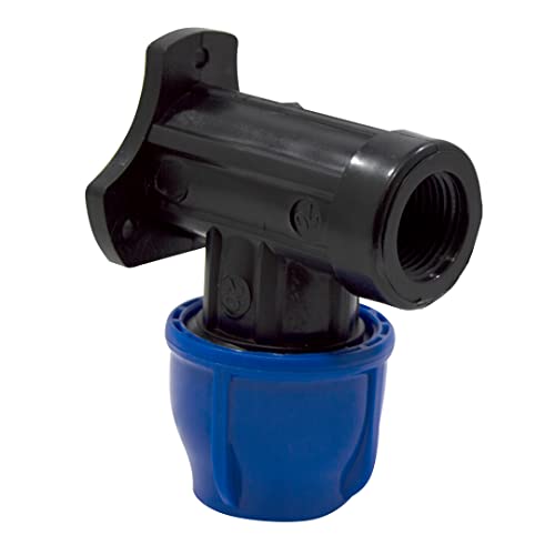 S&M 725869 Codo Grifo para tubería 20 mm-1/2”, Negro y Azul
