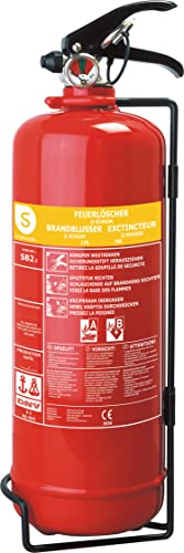 Smartwares 10.014.97 Extintor de Espuma, Resistencia al Fuego, AB SB2, 2 litros, Color Rojo