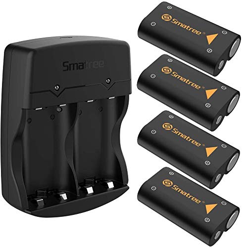 Smatree 4 x 2600 mAh Recargable batería para Xbox Series X/Xbox One, Xbox One S/Xbox One X, Controlador/Mando Xbox Elite, batería NI-MH + Cargador Doble Cana