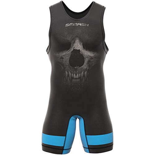 SMMASH Reaper Profesionalmente Camiseta de Lucha Libre para Hombres, Wrestling Traje, lucha libre ropa, Wrestling Outfit, Material Transpirable y Antibacteriano, (S)