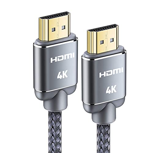 Snowkids HDMI 2.0 4K Ethernet de alta velocidad trenzado cable de nailon, soporta canal de retorno de audio 3D/gris 2m