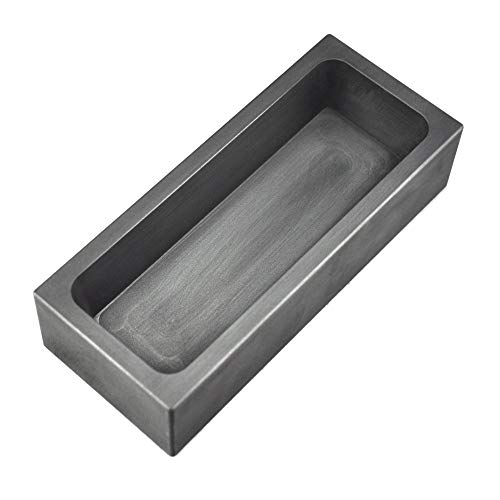 SOFIALXC Molde de lingote de grafito de alta pureza para fusión de lingote de grafito para metales de aluminio dorado y plateado (125 mm x 50 mm x 30 mm)