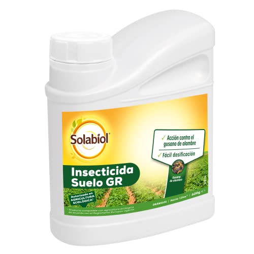 Solabiol Insecticida Suelo para huerto. Apto para Agricultura ecológica. Control de plagas en Cultivos hortícolas, gris