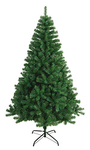 Solagua Árbol de Navidad Verde Artificial Abeto Extra Relleno de Hoja Espumillón 150-300cm Arboles C/Soporte Metálico (Verde Oscuro, 180cm 610Tips)