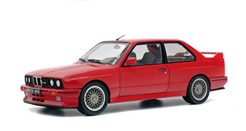 Solido – BMW M3 E30-1990 Coche en Miniatura de colección, 1801502, Rojo, unisex adulto.