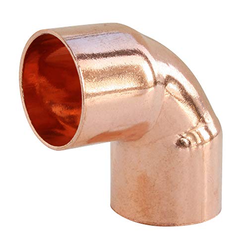SOMATHERM FOR YOU - Codo de cobre de soldadura pequeño radio de 90 ° - femenino doble - Para tubo de cobre Ø12 - Bolsa 2 partes