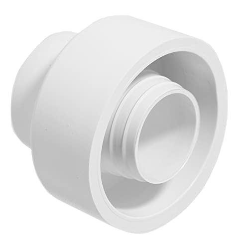 SPARES2GO Cono de goma para inodoro externo de goma blanca para sellado de sartén, conector de WC flexible