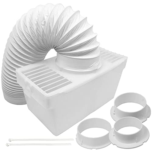 SPARES2GO Kit de Condensador de Manguera de Ventilación con 3 x Adaptadores compatible con White Knight Secadora (1,2 m)
