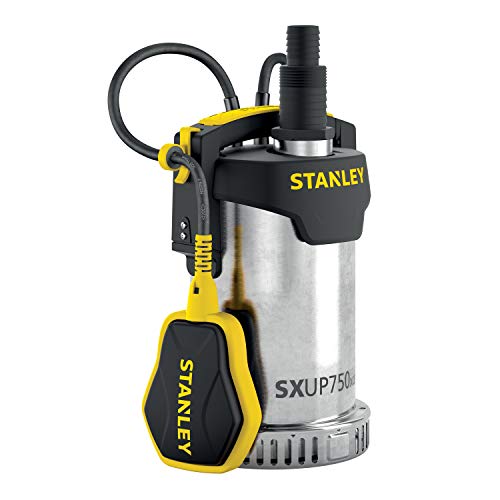 Stanley SXUP750XCE Bomba Sumergible para Aguas Limpias (750 W, Caudal max. 11.000 l/h, Prevalencia max. 8,5 m)