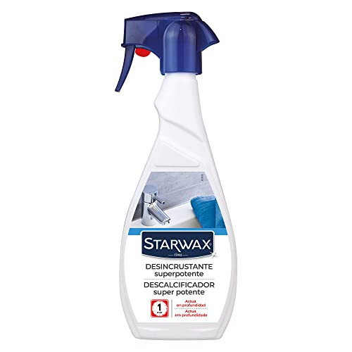 Starwax Desincrustante superpotente para baño - 500 ml - Ideal para eliminar la cal y otros depósitos de grifos, azulejos, sanitarios o cabezales de ducha
