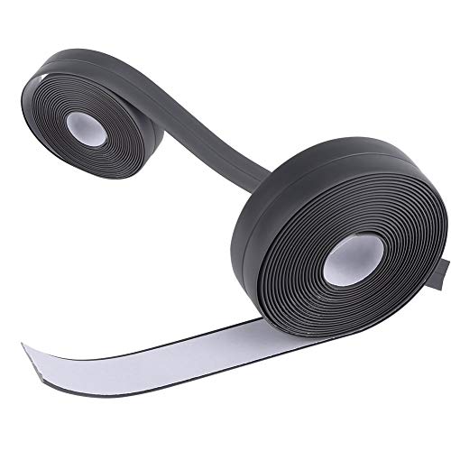 Strip PE cinta autoadhesiva, cinta de sellado impermeable Strip Sellador de masilla para cocina, baño, ducha, inodoro, pared (gris oscuro)(38mm * 3.2M)