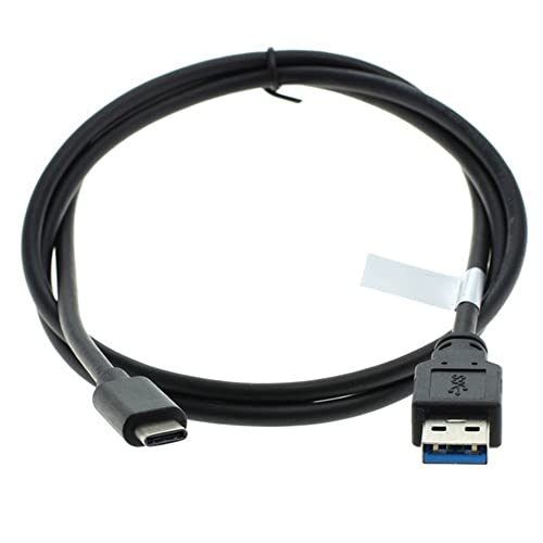subtel Cable USB C Type C de carga y de datos - Cable USB universal para smartphone, smartwatch, tablet, cámara o GPS 1,0m negro PVC