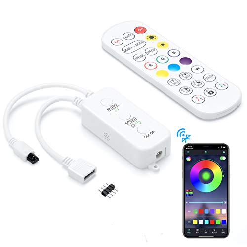 Sunity Controlador de Tiras LED Bluetooth con Sincronización de Música y Control de APP para Reemplazar o Actualizar su Antiguo Controlador de Tiras LED para Tiras LED RGB de 5V-24V