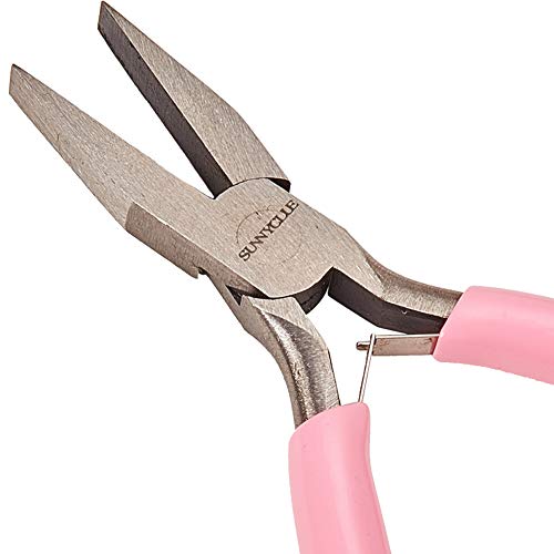 SUNNYCLUE - Alicates de Punta Plana de 11,4 cm, Mini alicates de precisión para Doblar Alambre, Herramientas de formación, para Bricolaje, joyería, proyectos de Hobby, Color Rosa