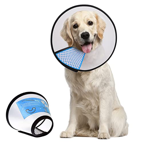 Supet Conos de Recuperación para Mascotas, Collarines para Curar Heridas, Collar Isabelino para Perros y Gatos XXXL(Cuello : ≥52 cm)