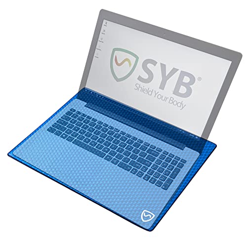 SYB - Base refrigeradora para portátil - Protección contra la radiación electromagnética (para laptops de hasta 17", Azul)